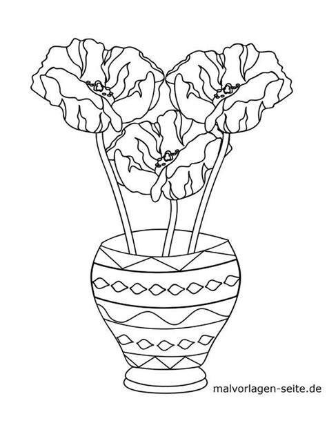 Malvorlage Blumen In Einer Vase Ausmalbild Kostenlos Herunterladen