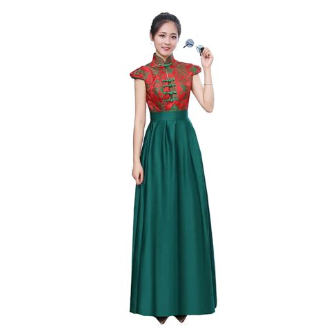 Китайский традиционный Женский Cheongsam элегантный цветочный принт ...