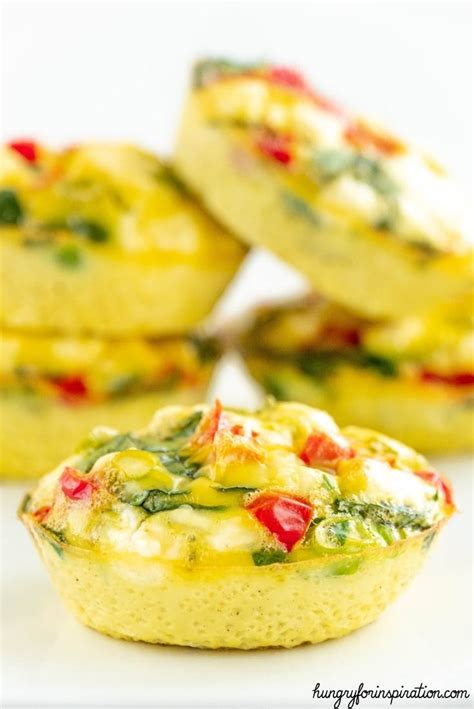 Easy Keto Spinach Feta Tomato Egg Muffins