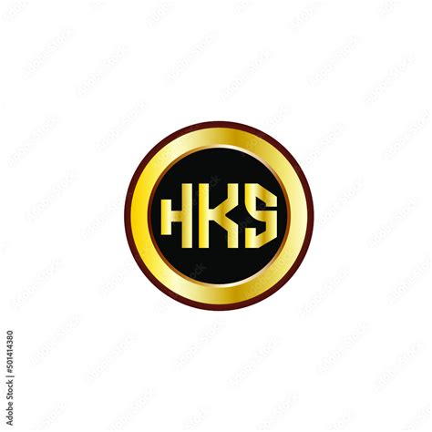 HKS letter circle logo design. HKS letter logo design with black ...