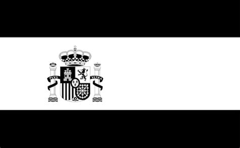 Bandera de españa en blanco y negro Vector Premium