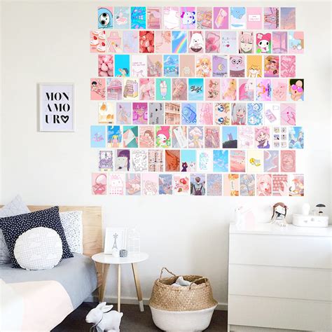 Buy Gensteuo Kawaii Anime Wall Collage Kit Aesthetic Pictures 100 Set