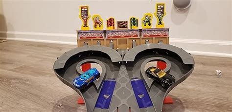 Amazon Hot Wheels Toy Car Track Set Super Speed Blastway Playset Dual Track Racing For 1