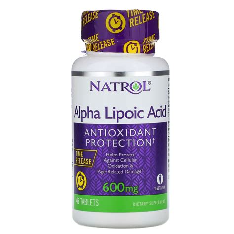 Natrol Alpha Lipoic Acid 600 Mg 45 Tablets Super Supplement