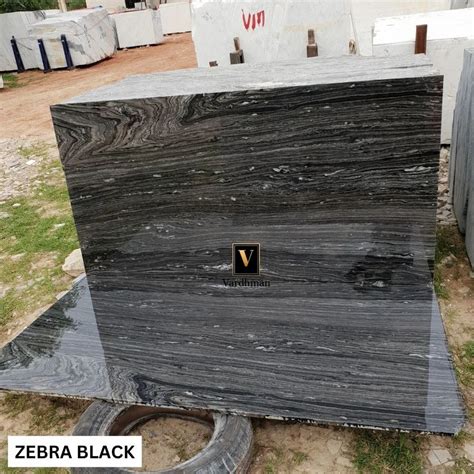 Zebra Black Marble Slab Thickness 17 Mm At Rs 75 Sq Ft In Kishangarh