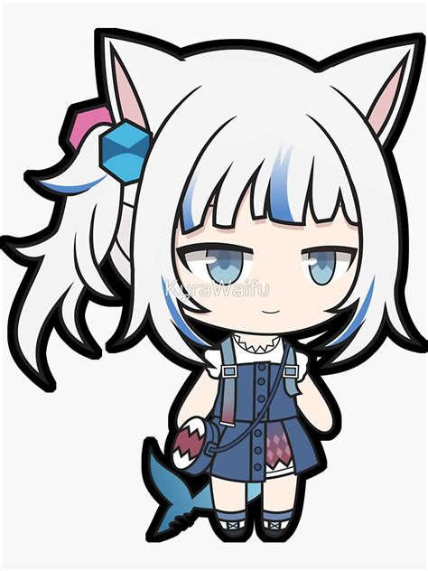 Pegatina Nuevo Atuendo De Gawr Gura Hololive De KyraWaifu Redbubble