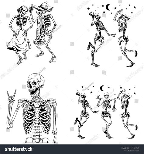 Drawn Dancing Skeleton Royalty Free Images Stock Photos Pictures