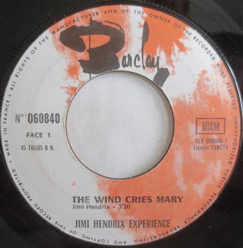 Jimi Hendrix Experience The Wind Cries Mary 1967 Vinyl Discogs