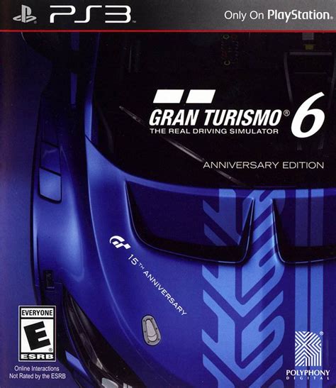 Gran Turismo 6 Anniversary Edition 2013 PlayStation 3 Box Cover Art