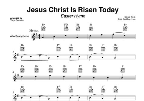 Jesus Christ Is Risen Today Arr Tiago Cordeiro Sheet Music Unknown