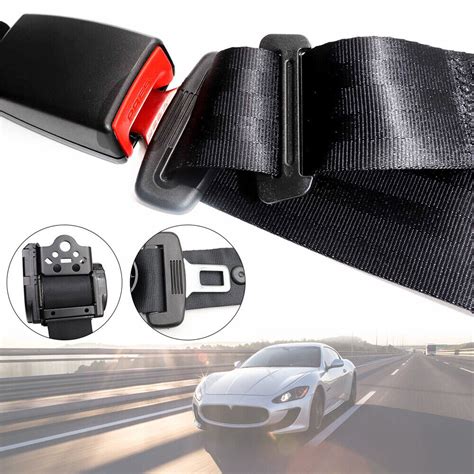 2 Set 3 Point Retractable Car Safety Seat Belt Lap Diagonal Belt Kit