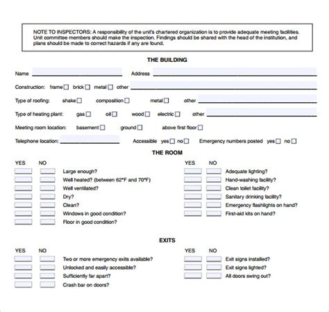 Inspection Checklist Template In Microsoft Word Pdf Templatenet Images