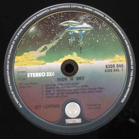 Пластинка High N Dry Def Leppard Купить High N Dry Def Leppard по