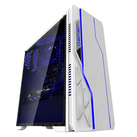 Gabinete Gamer Bg Branco Bluecase S Fonte Usb Rgb