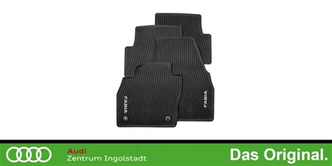 Original Skoda Fabia Iv Gummifu Matten Satz Vorne Hinten Vb