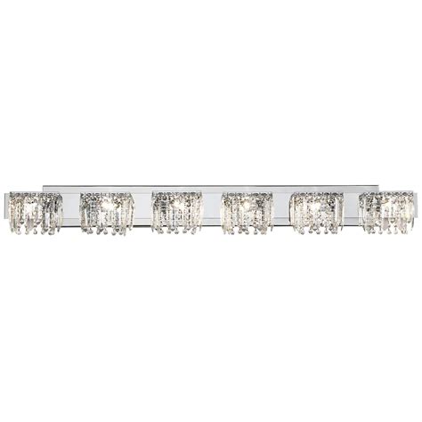 Possini Euro Hanging Crystal 50 3 4 Wide Chrome Bath Light Y1035 Lamps Plus