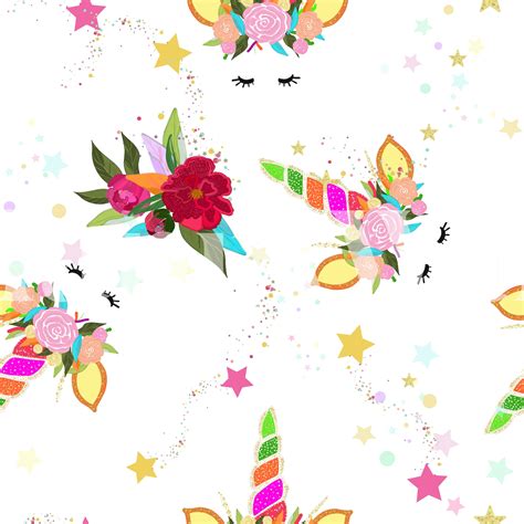 Magical Unicorn Colorful Wallpaper | Happywall