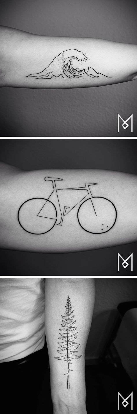 Minimalistic One Line Tattoos By Mo Gangi Colossal One Line Tattoo