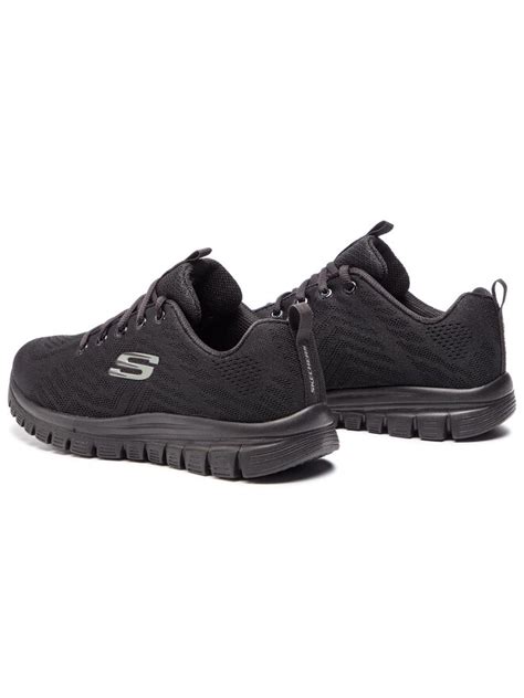 Sneakersy Skechers Get Connected 12615 BBK Czarny Eobuwie Pl