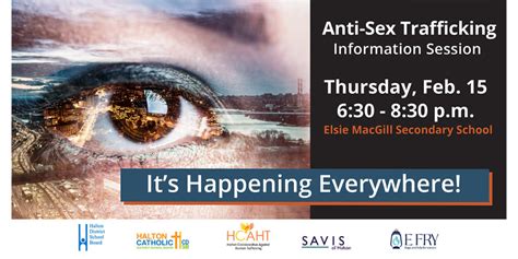 Youre Invited To An Anti Sex Trafficking Information Session Halton Catholic District School