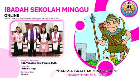 Ibadah Sekolah MINGGU Online Minggu 18 Oktober 2020 YouTube