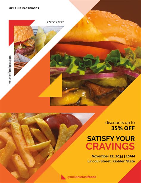 Free Delicious Fast Food Flyer Template Edit Online And Download