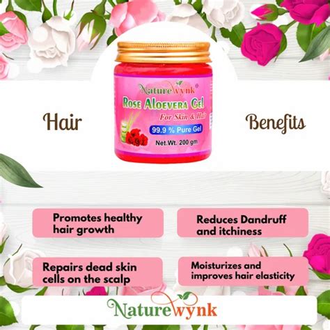 Naturewynk Natural Rose Aloe Vera Gel 200gm For Skin Type Of