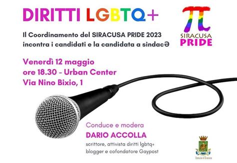 Diritti LGBTQI Incontro Pubblico Con I Candidati A Sindaco Di Siracusa