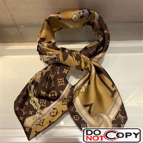 Louis Vuitton Monogram Giant Silk Square Scarf M Gold