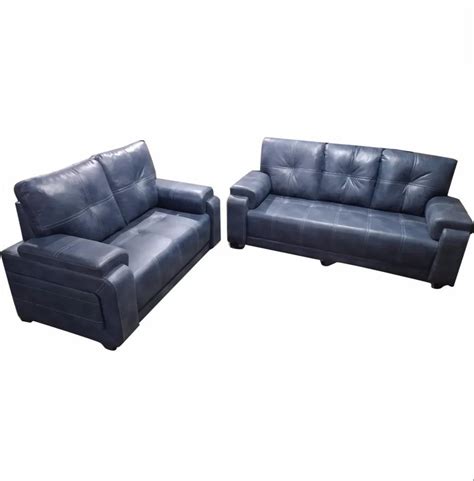 Blue Wooden Seater Living Room Sofa Set At Rs Set In