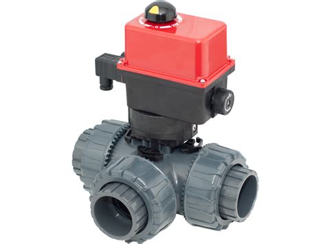 TKLV 3 Way PVC Ball Valve ER Electric Actuator