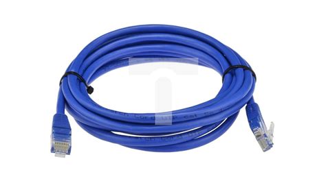 Patchcord UTP Kat 5e Kabel Sieciowy LAN 2x RJ45 Linka Niebieski 2m