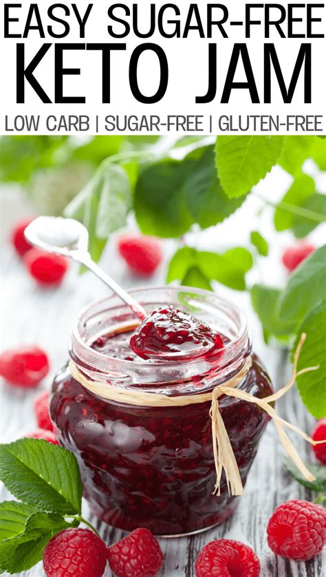 Healthy Sugar Free Low Carb Keto Jam Recipe This Homemade Raspberry Jelly Is Gluten Free And