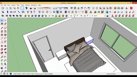 Curso modelagem Sketchup BM maquetes Aula 13 Modelagem Dormitório