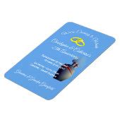 Anniversary Celebration Stateroom Door Marker Blue Magnet Zazzle