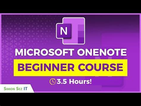 OneNote Tutorial Getting Started With Microsoft OneNote 3 5 Hour