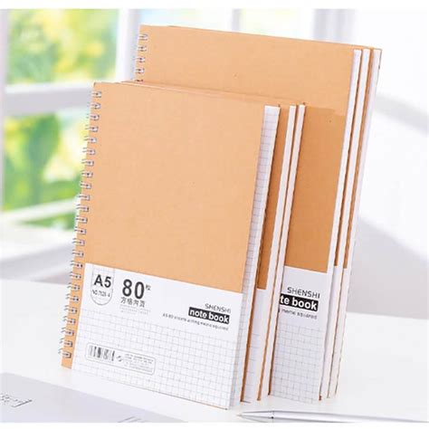 A Eco Kraft Paper Wire O Notebook Logo Printing Greenworks