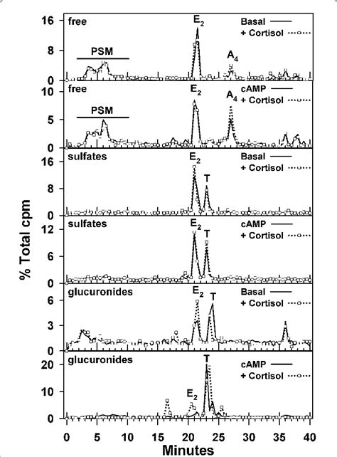 Reverse Phase HPLC Profiles Of Unconjugated Free And Conjugated 3