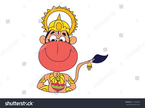Hanuman Ji Vector Illustration Isolated On Stock Vector Royalty Free