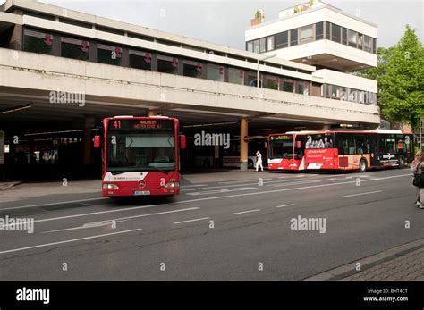 Public transport bus station Aachen Germany Europe Stock Photo - Alamy