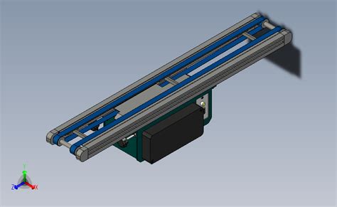 窄带双带式输送机模型 Step 模型图纸下载 懒石网