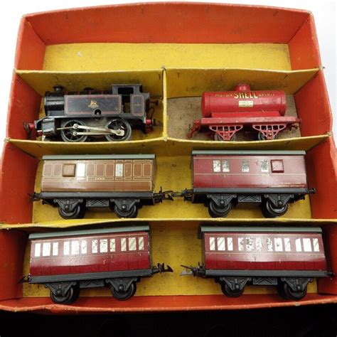 HORNBY O GAUGE 1950s Clockwork No 41 TANK PASSENGER SET EBay