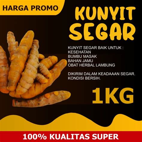 Kunyit Kuning Kunir Kuning Segar Kg Gram Lazada Indonesia