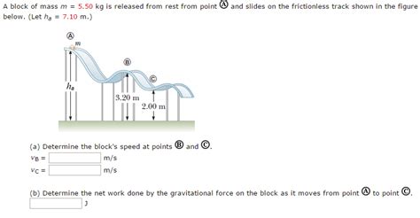 Solved A Block Of Mass M Kg Is Released From Rest Chegg