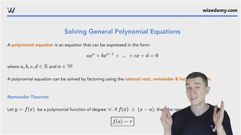 Solving General Polynomial Equations Wize High School Grade 12 Pre Calculus Textbook Wizeprep