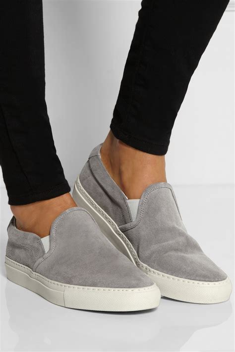 Common Projects Suede Sneakers In Gray Lyst