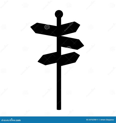 road direction sign icon stock vector illustration  icon