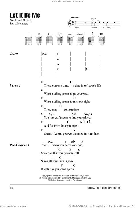 Let It Be Guitar Chords And Lyrics