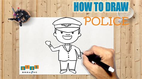 How To Draw A Policeman Easy Youtube