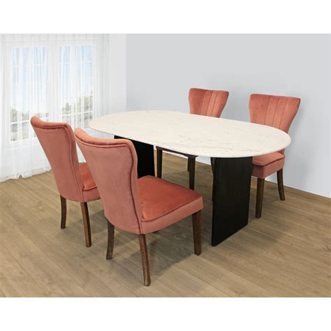 Wade Logan® Aryhanna 5 Piece Marble Top Dining Set And Reviews Wayfair